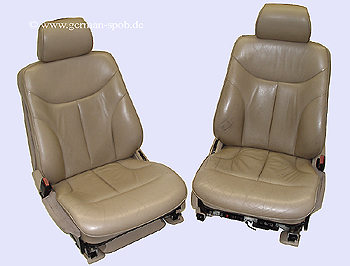 INTERIOR - SEATS LEATHER, W140 CREME, 221, 303, 405, 873  S-Klasse W140 300 SE SEL, 400 SE SEL, 500 SE SEl, 300 SD TURBODIESEL