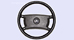 STEERING WHEEL  LEATHER  400MM, NEU