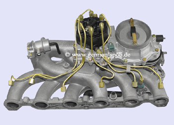 0438101002  Mengenteiler Bosch  | Mercedes M102 190 W201 W124 | Regeneriert 0 438 100 002 Bosch 0438101002, 0438101001, 0986438201, 0 438 101 002,  0 438 101 001 Mercedes 190 W201 E 2.0, G-Klasse 230 GE, Kombi S124 200TE, Stufenheck W124 200E. Für Fahrzeuge ohne KAT.