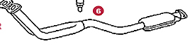 EXHAUST PIPE FRONT -  WITH CATALYSER; EXHAUST PIPE FRONT -  WITH CATALYSER, W124 300TE; EXHAUST PUMP - SECONDARY AIR PUMP,