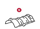 SCREENING - EXHAUST MUFFLER, REAR